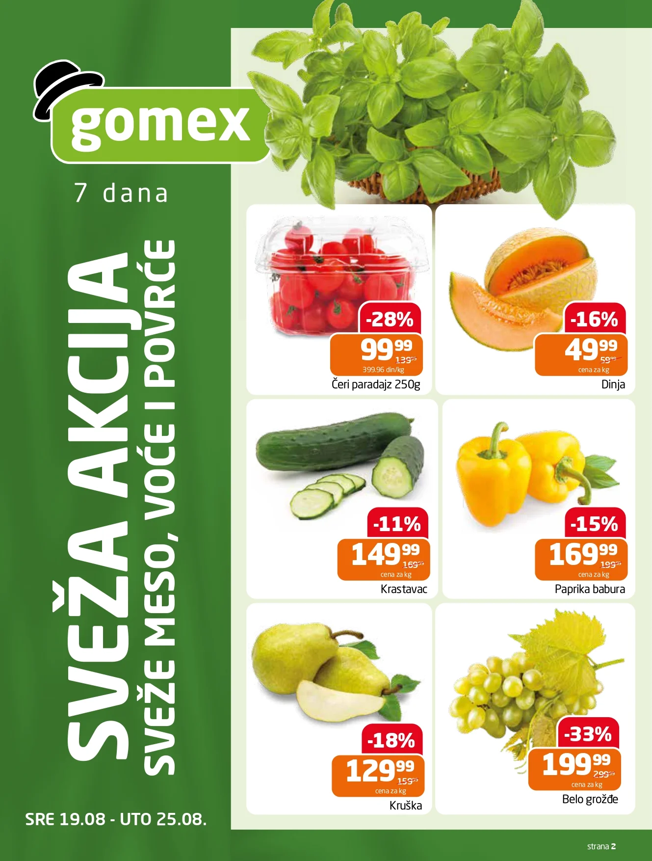 Gomex katalog AKCIJE IZ ŠEŠIRA 19.8-1.9.2026. - str. 2