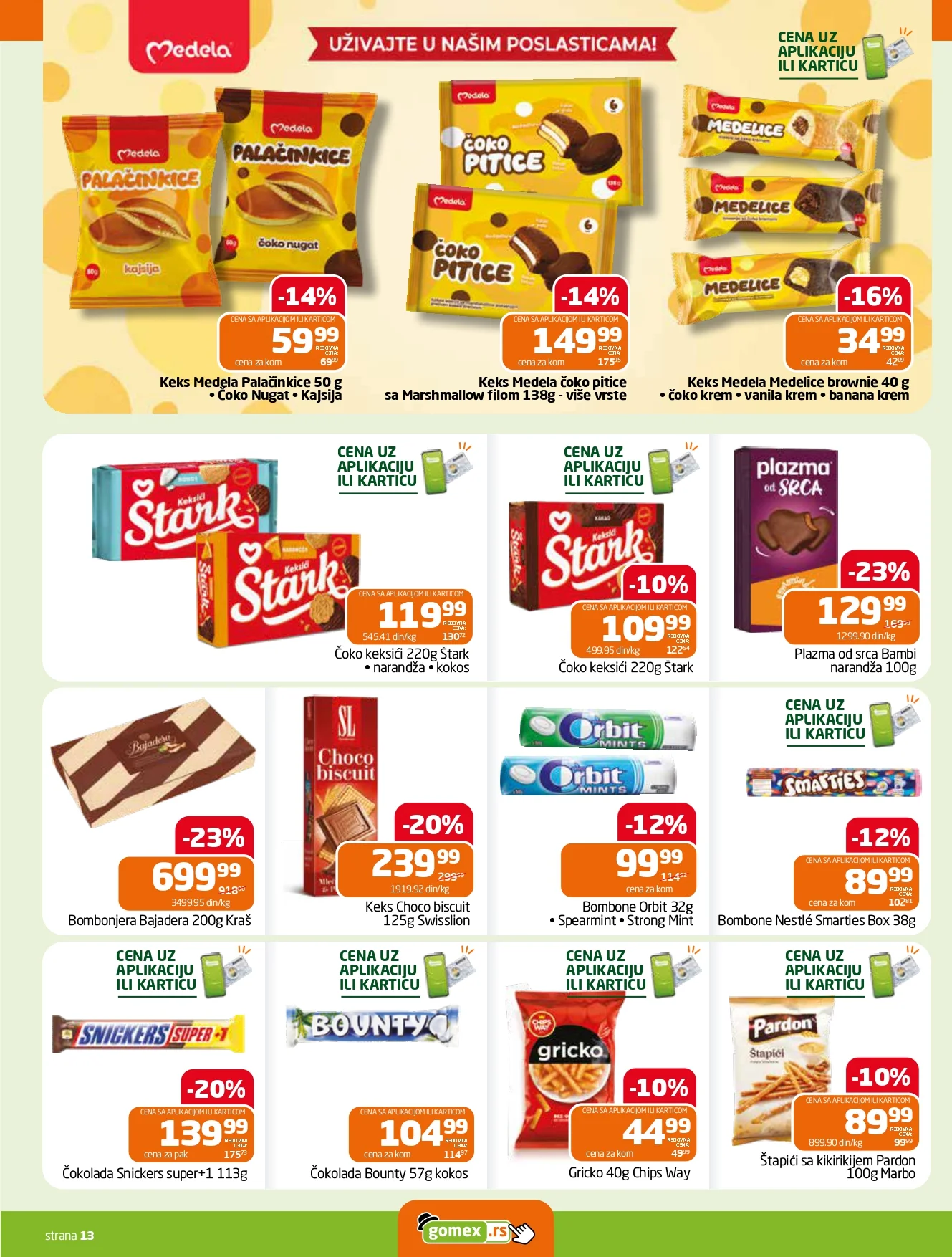 Gomex katalog AKCIJE IZ ŠEŠIRA 19.8-1.9.2026. - str. 13