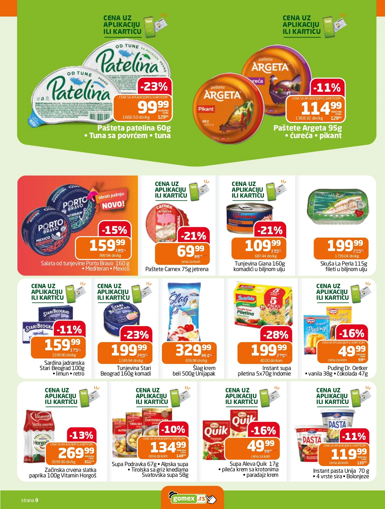 Gomex katalog AKCIJE IZ ŠEŠIRA 5-18.8.2026. - str. 9