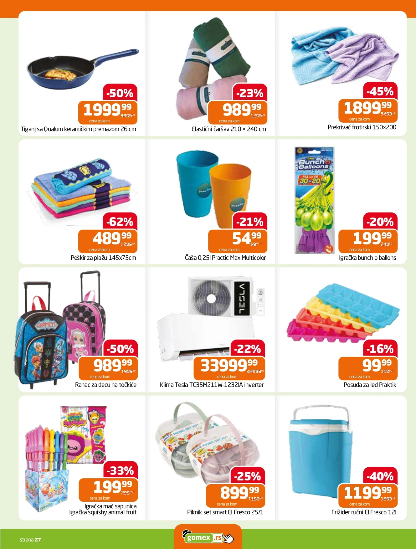 Gomex katalog AKCIJE IZ ŠEŠIRA 5-18.8.2026. - str. 27