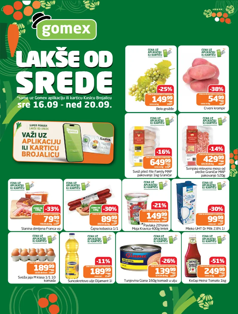 Gomex katalog LAKŠE OD SREDE 16-20.9.2026. - str. 1