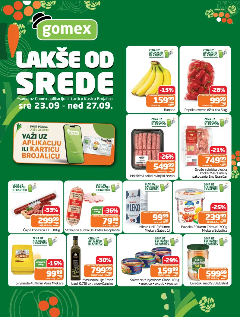 Gomex katalog LAKŠE OD SREDE 23-27.9.2026. - str. 1