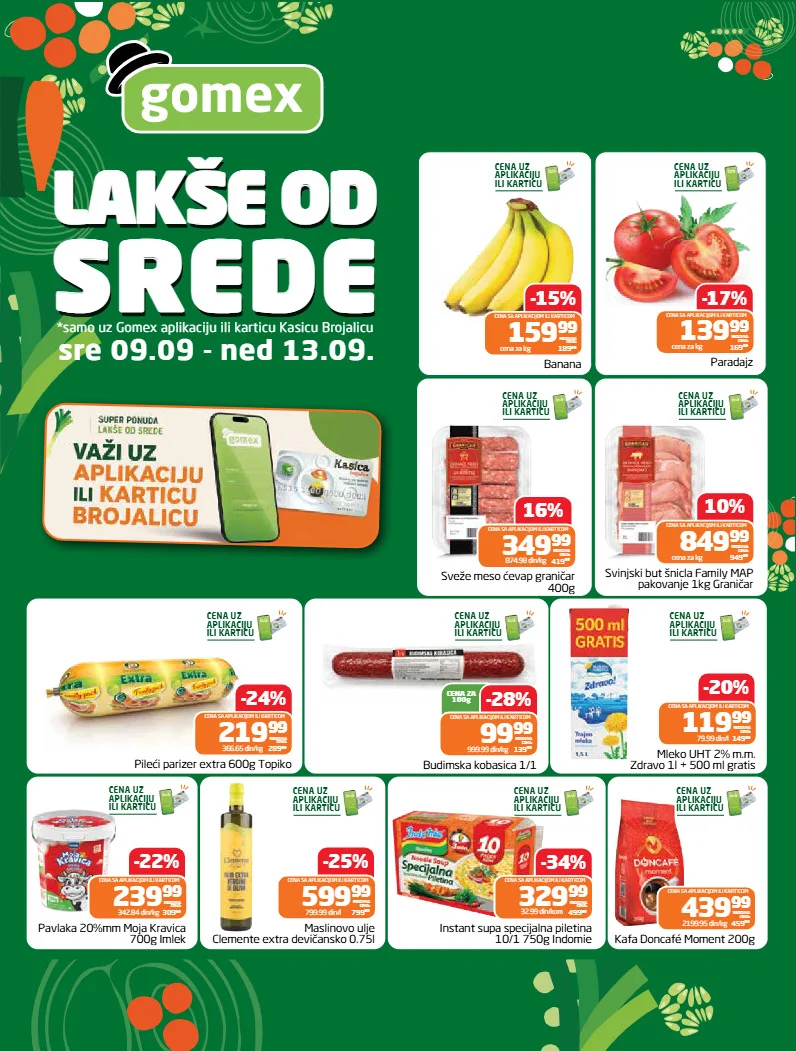 Gomex katalog LAKŠE OD SREDE 9-13.9.2026. - str. 1