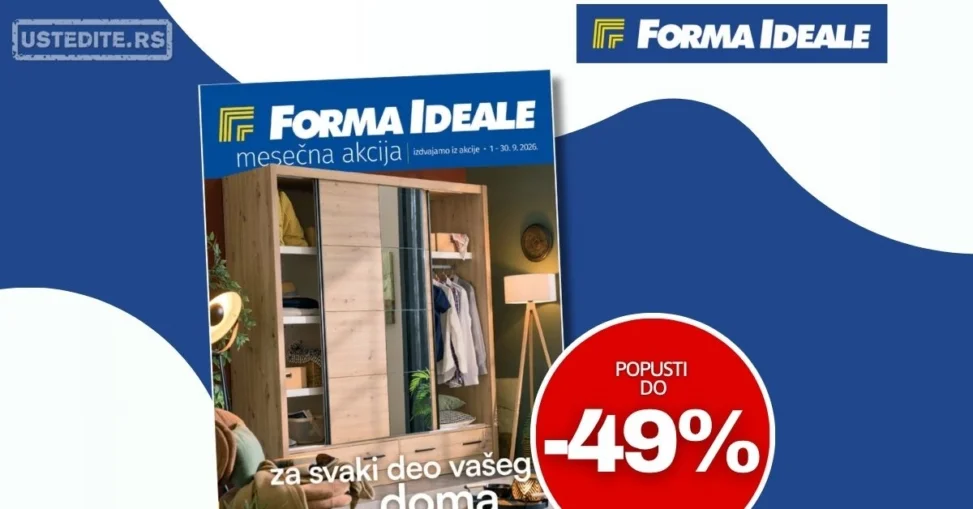 Forma ideale katalog ZA SVAKI DEO VAŠEG DOMA septembar2026.