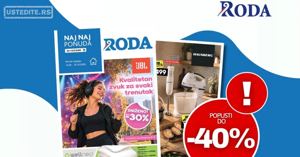 Roda katalog NAJ PONUDA ZA VAŠ DOM 14.9-10.10.2026.