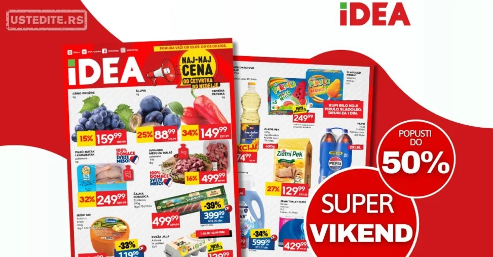 Idea vikend akcija 3-6.9.2026.
