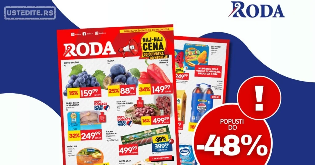 Roda vikend akcija 3-6.9.2026.