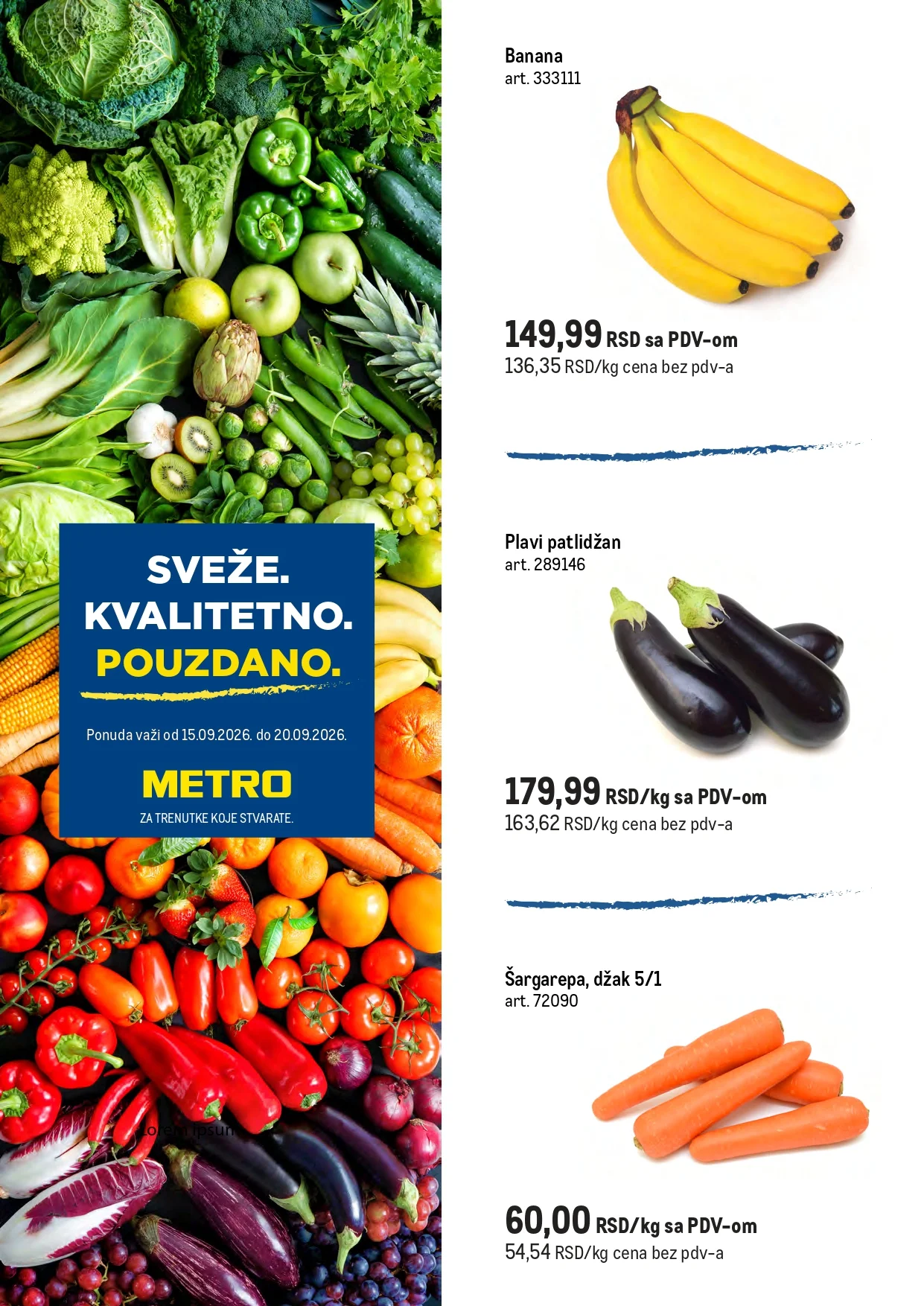 Metro SVEŽA AKCIJA 15-20.9.2026. - str. 1