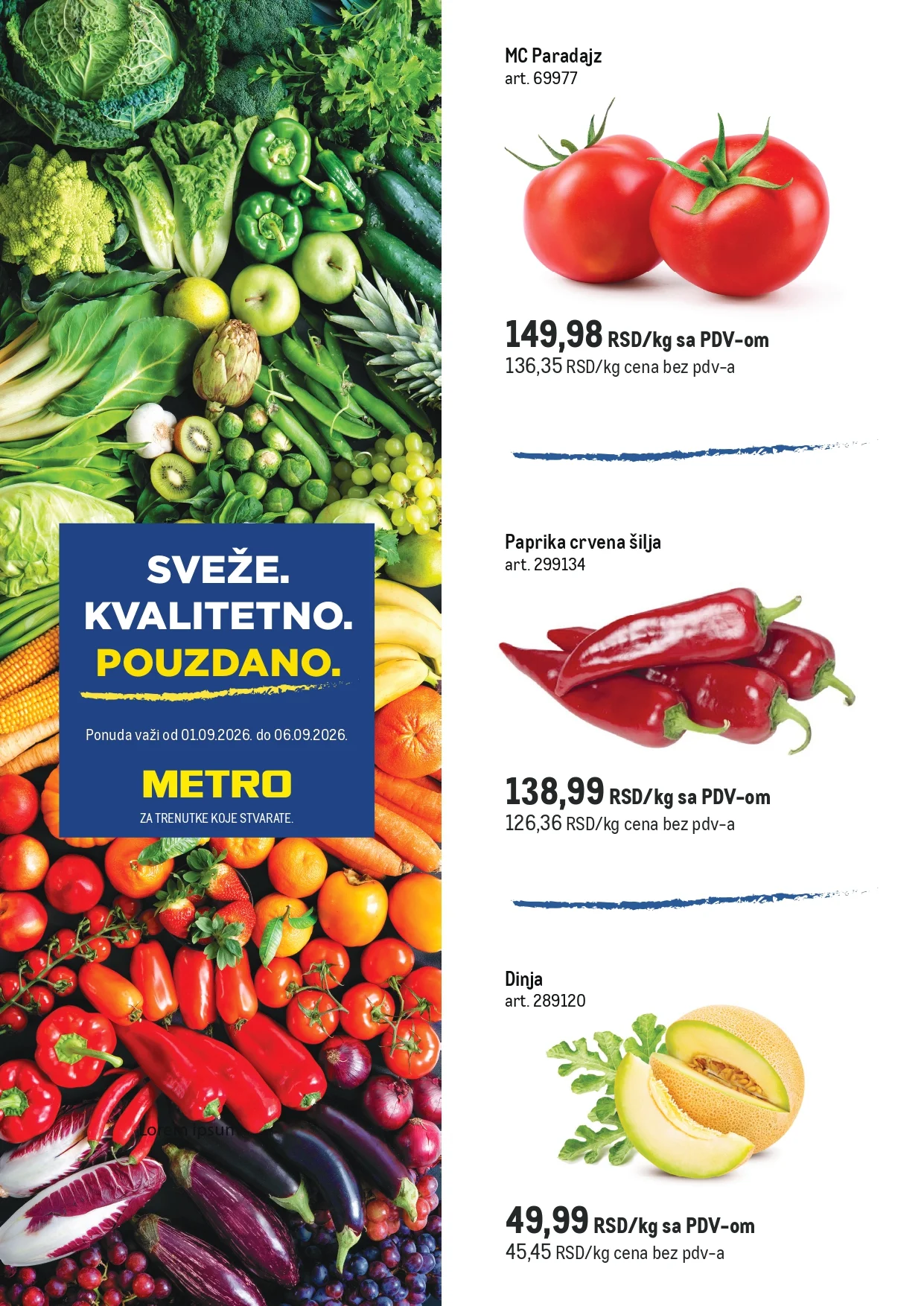 Metro SVEŽA AKCIJA 8-13.9.2026. - str. 1