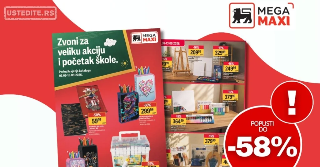 Mega Maxi katalog ŠKOLA 3-16.9.2026.