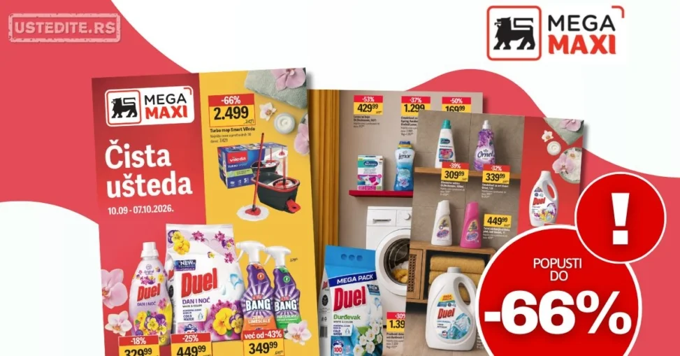 Mega Maxi katalog ČISTA UŠTEDA 10.9-7.10.2026