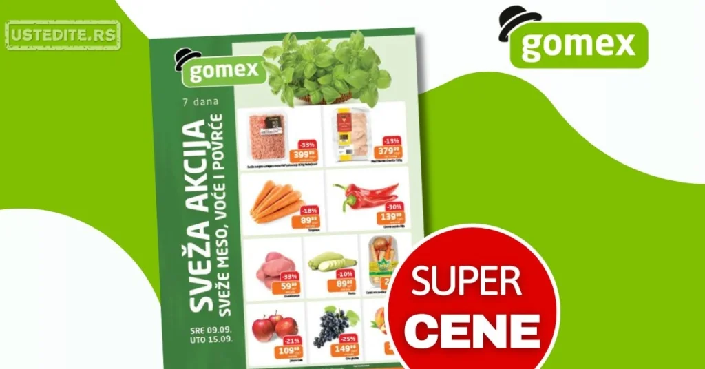 Gomex SVEŽA AKCIJA 9-15.9.2026.