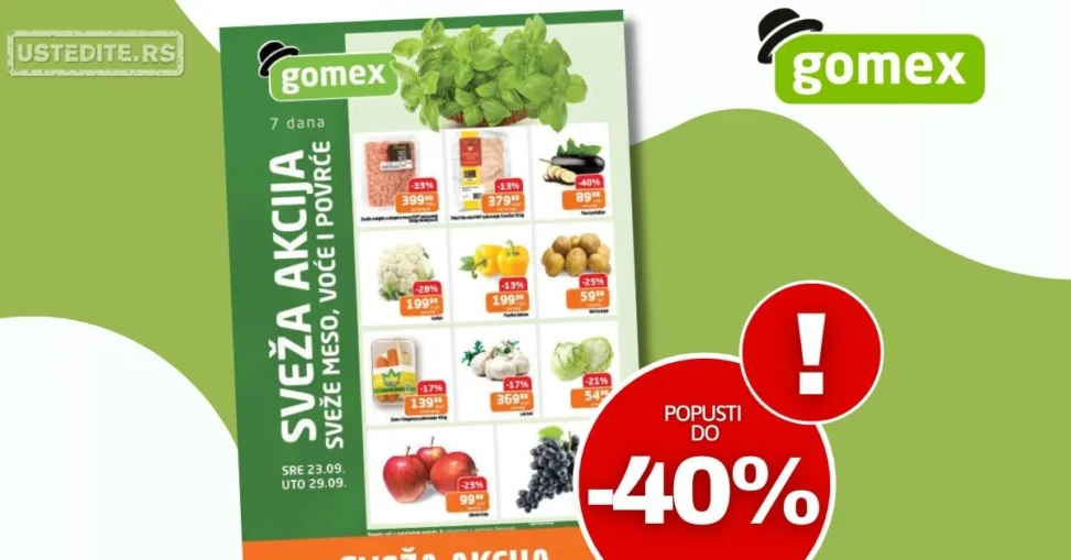 Gomex SVEŽA AKCIJA 23-29.9.2026.