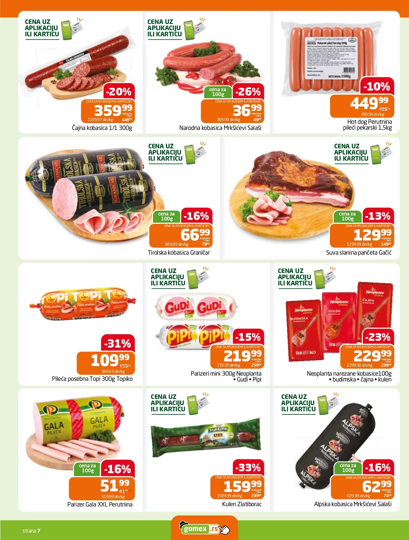 Gomex katalog AKCIJE IZ ŠEŠIRA 2-15.9.2026. - str. 7