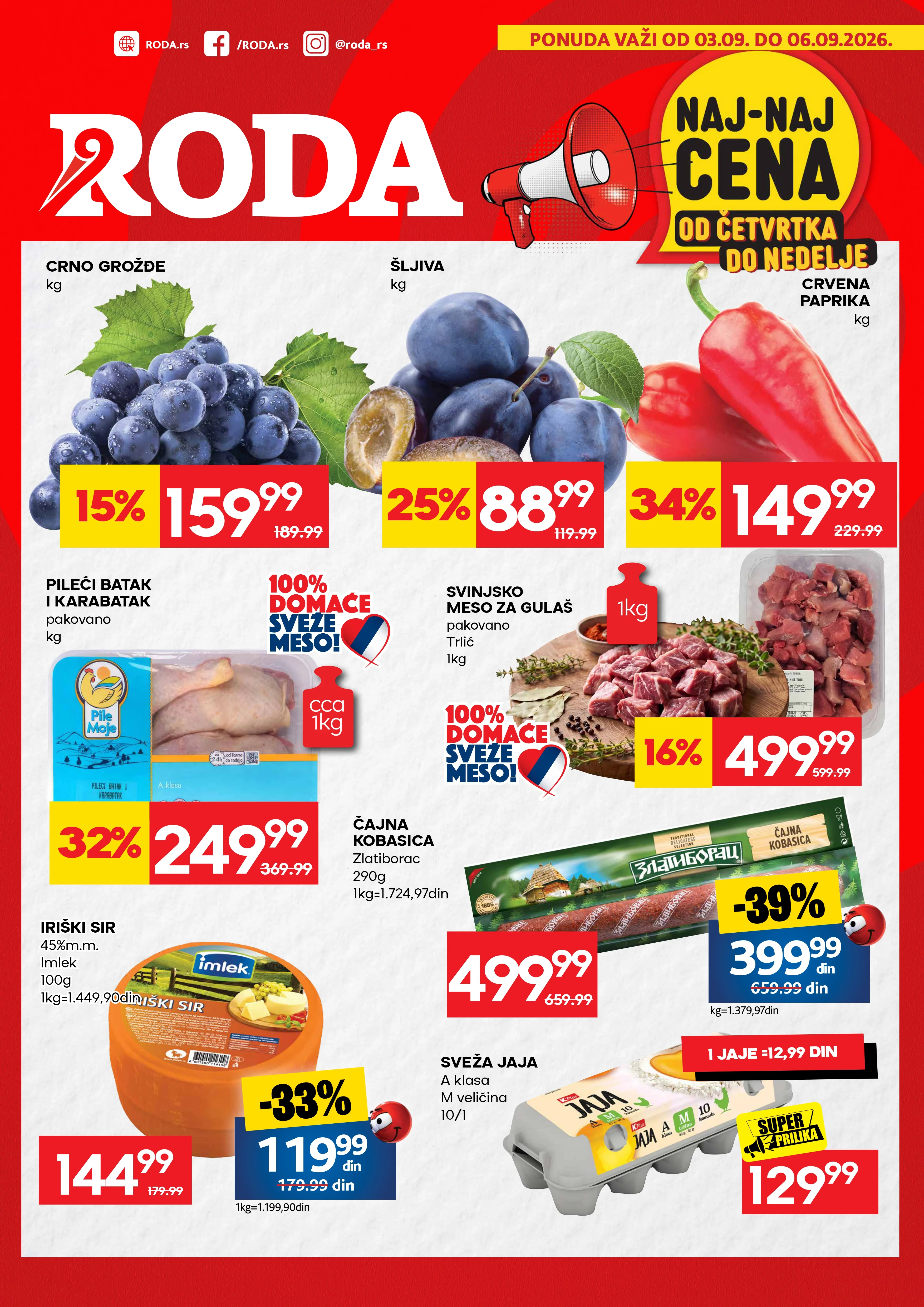 Roda vikend akcija 3-6.9.2026. - str. 1