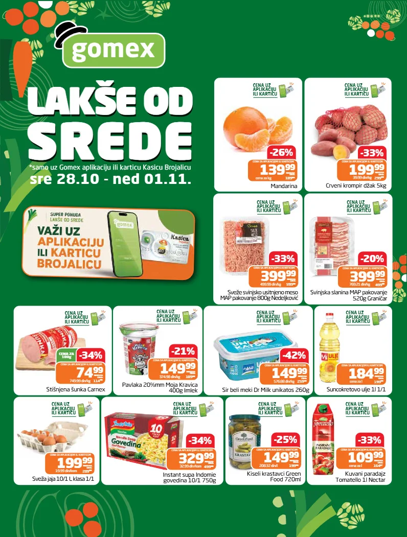 Gomex katalog LAKŠE OD SREDE 28.10-1.11.2026. - str. 1