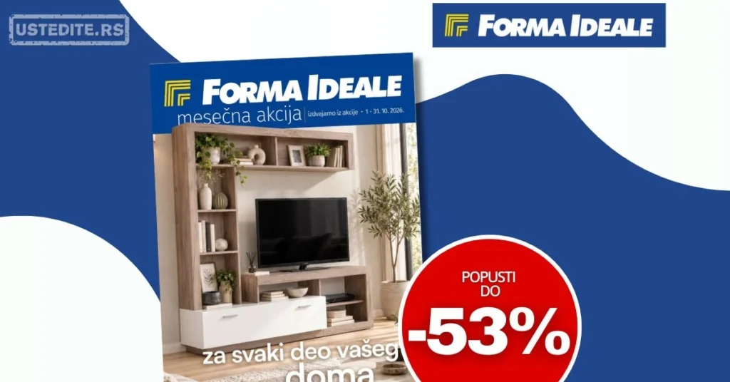 Forma ideale katalog ZA SVAKI DEO VAŠEG DOMA oktobar 2026.