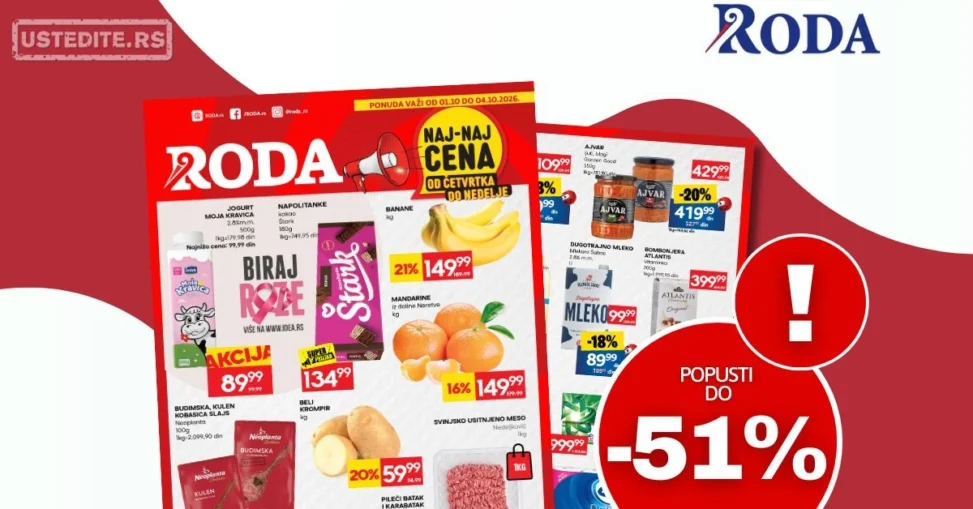 Roda vikend akcija 1-4.10.2026.