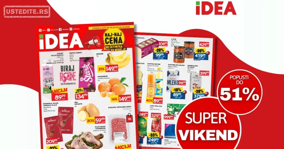 Idea vikend akcija 1-4.10.2026.