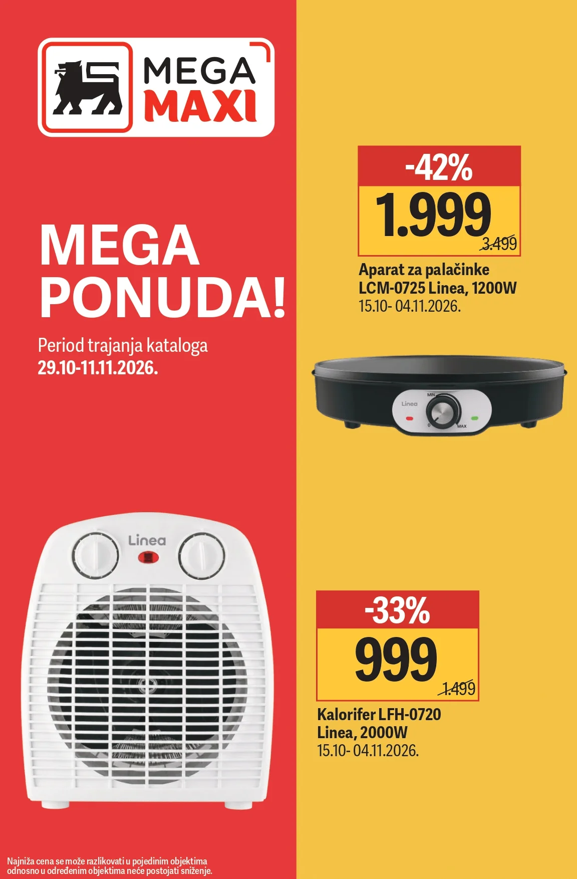 Mega Maxi katalog 29.10-11.11.2026. - str. 1
