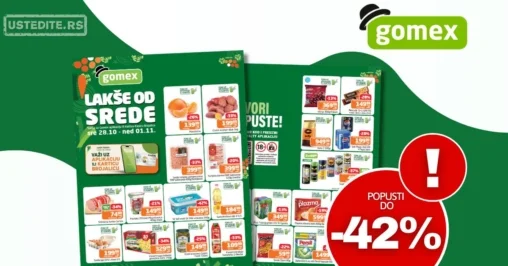 Gomex katalog LAKŠE OD SREDE 28.10-1.11.2026.