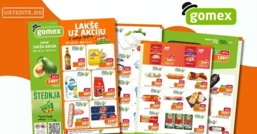 Gomex katalog AKCIJE IZ ŠEŠIRA 29.10-11.11.2026.