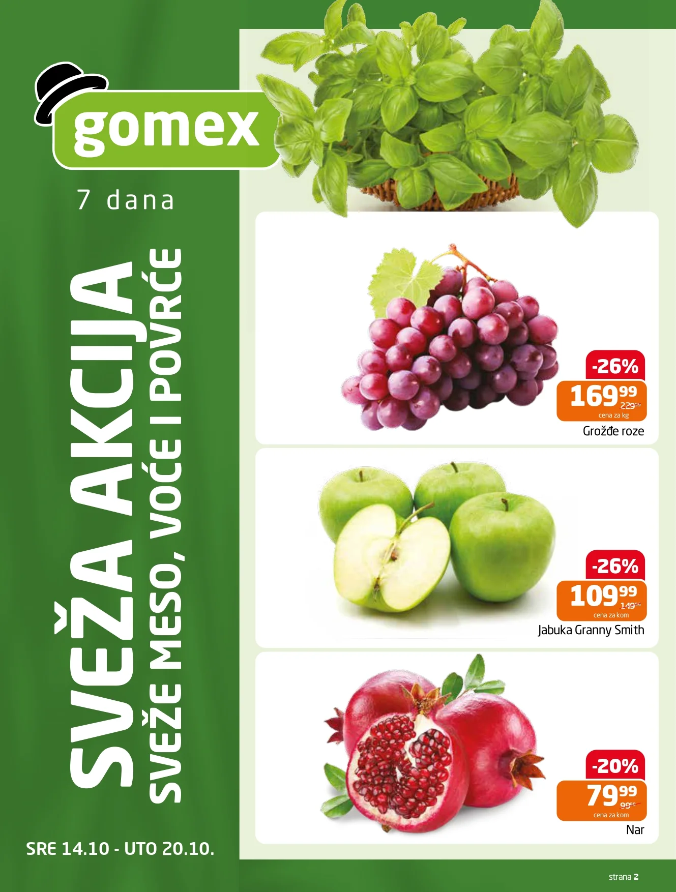 Gomex katalog AKCIJE IZ ŠEŠIRA 14-20.10.2026. - str. 2