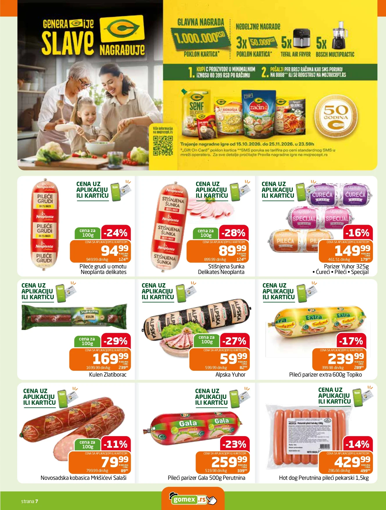 Gomex katalog AKCIJE IZ ŠEŠIRA 14-20.10.2026. - str. 7