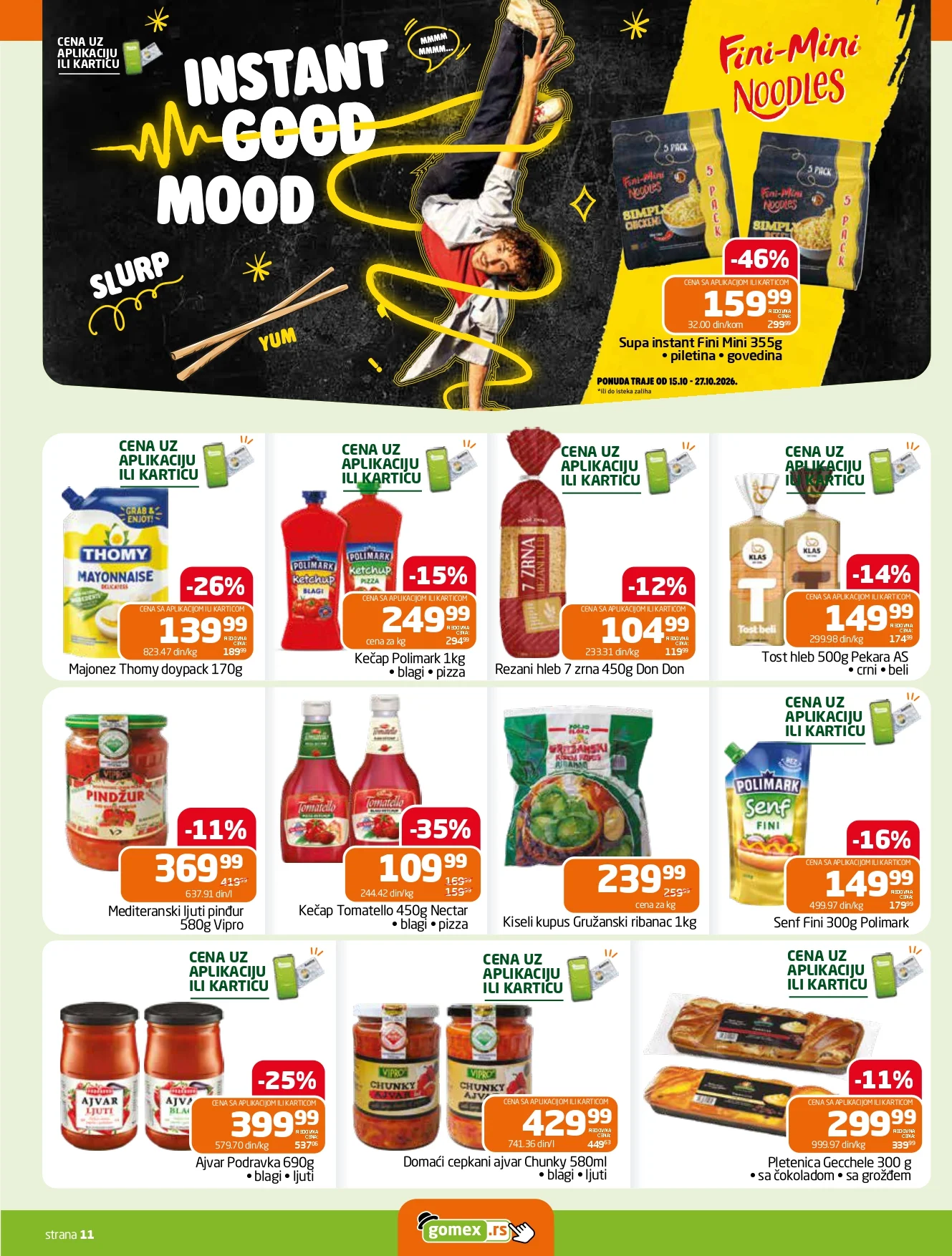 Gomex katalog AKCIJE IZ ŠEŠIRA 14-20.10.2026. - str. 11