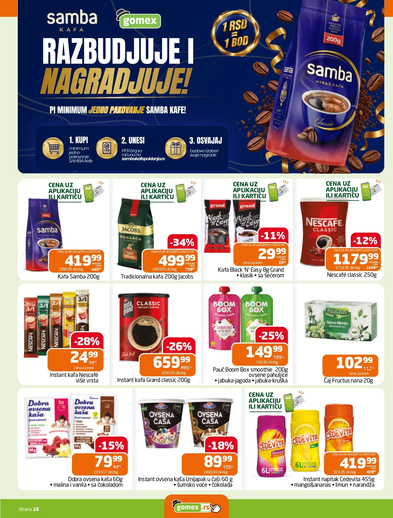 Gomex katalog AKCIJE IZ ŠEŠIRA 29.10-11.11.2026. - str. 15
