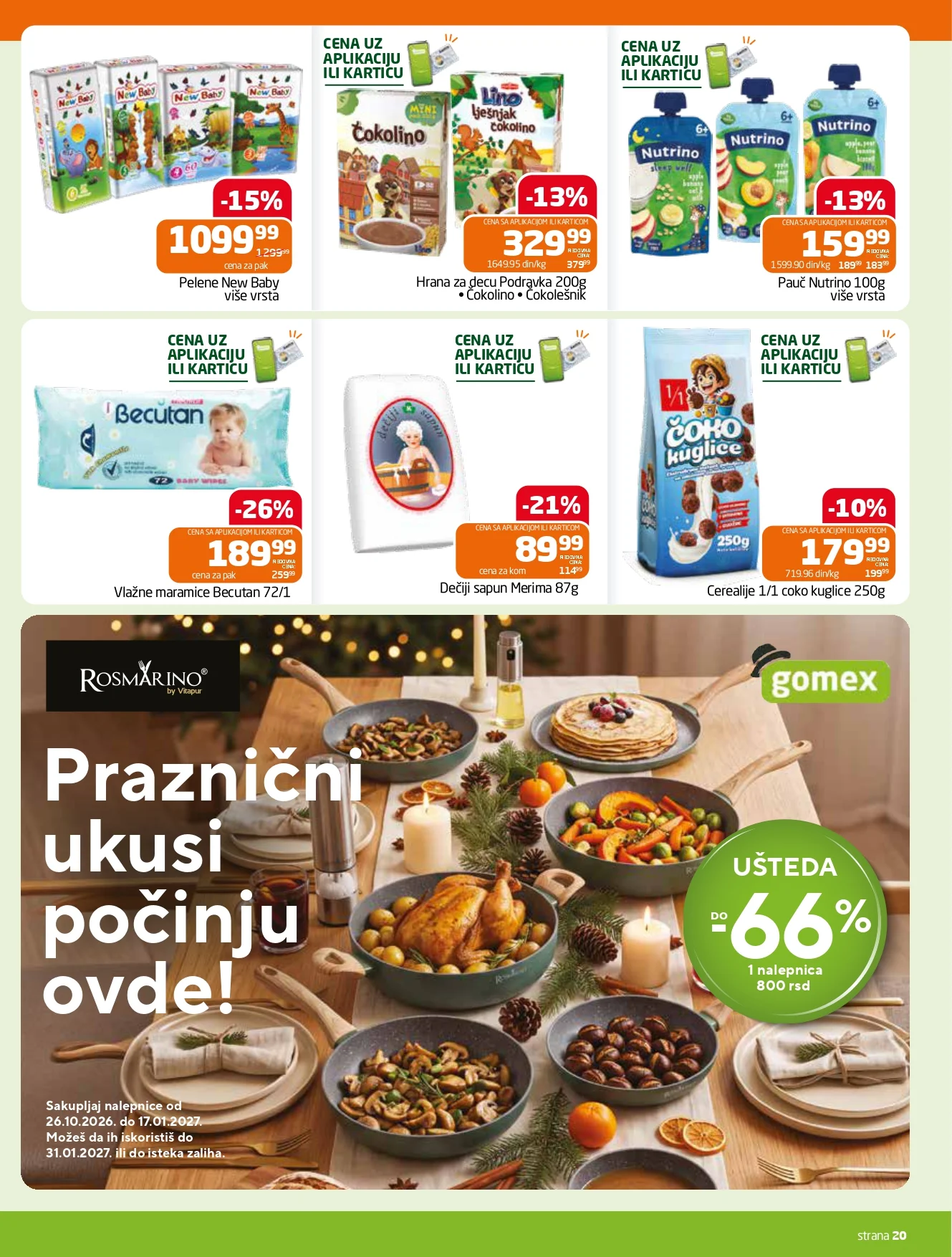 Gomex katalog AKCIJE IZ ŠEŠIRA 29.10-11.11.2026. - str. 20