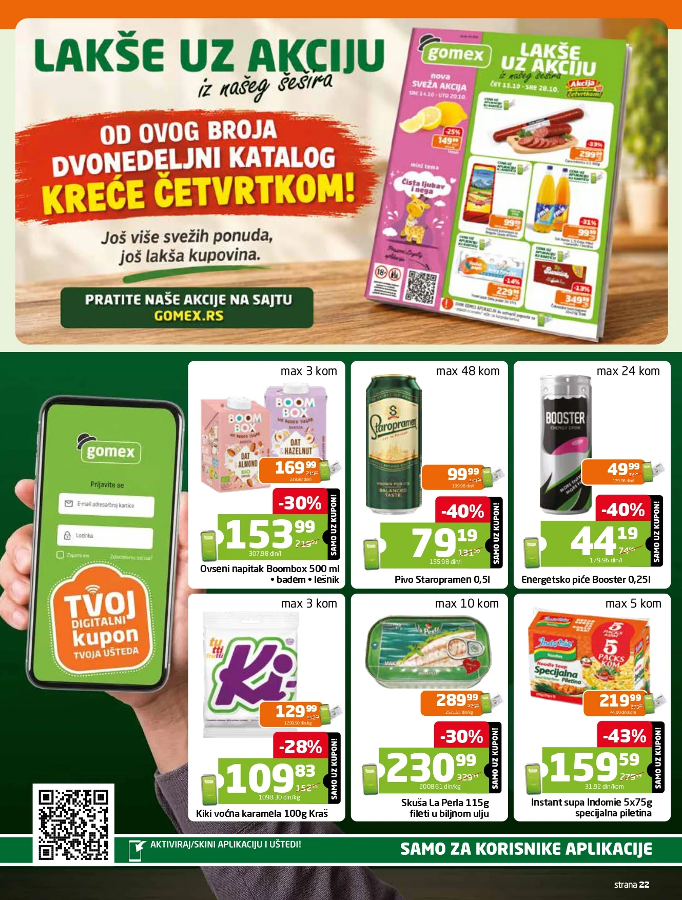 Gomex katalog AKCIJE IZ ŠEŠIRA 14-20.10.2026. - str. 22