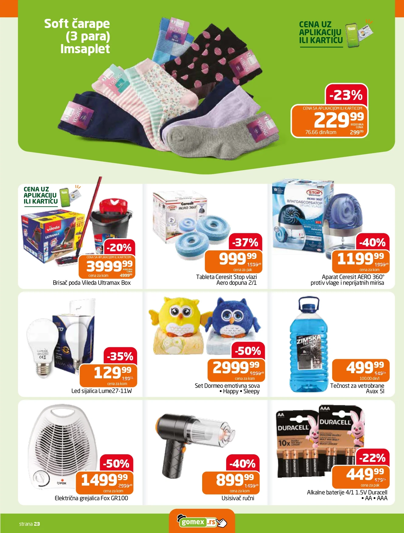 Gomex katalog AKCIJE IZ ŠEŠIRA 29.10-11.11.2026. - str. 23